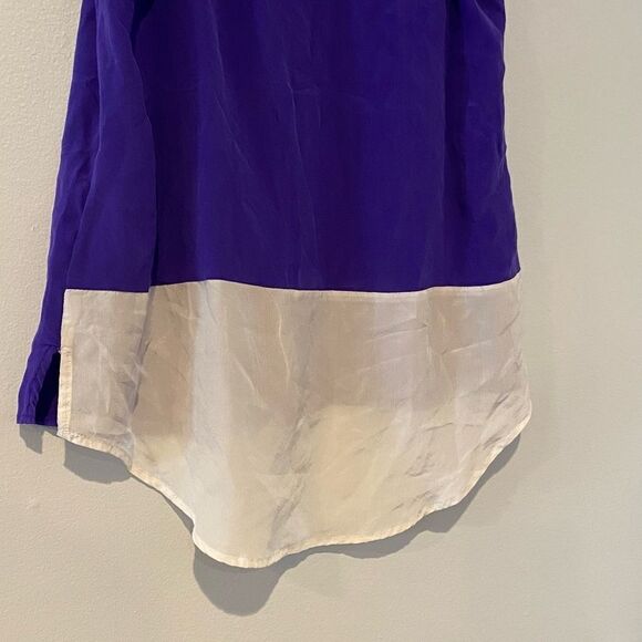 Maeve Colorblock Silk Hi Lo Tank Top Size 2 - Picture 4 of 6